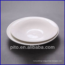 P&T porcelain round deep plate pasta plate salad plate